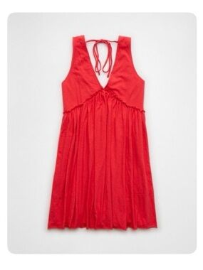 American Eagle Outfitters Coral Sleeveless Knit Swing Dress